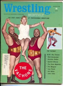 Sports Pub: Wrestling Monthly 3/1972-Patriot comic strip-Jerry Lawlor-Vachons... - Picture 1 of 1
