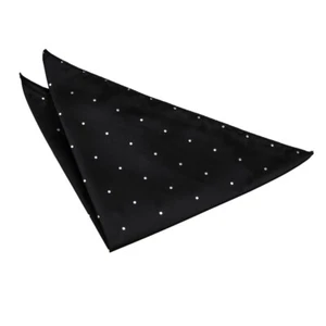 Schwarzes Einstecktuch Taschentuch Taschentuch gewebt Pin Dot Herren Accessoire von DQT - Bild 1 von 1