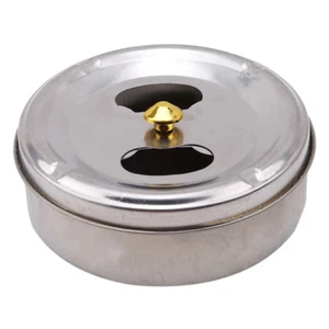 Windproof Round Smokeless Ashtray Rotation With Lid Opulent Supplies FW - Picture 1 of 6