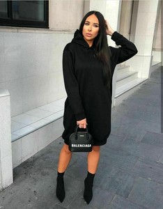 Green Hooded Dresses for Women 
