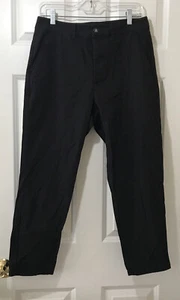 Asos Men's Pants Slacks Cargo Black Straight Leg Size 31 X 32 Button Fly - Picture 1 of 5