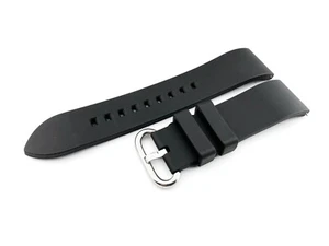 20 22 24 mm negro silicona suave correa de goma flúor deportes buceo carreras - Imagen 1 de 3