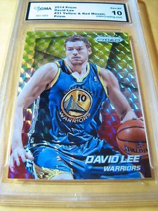 DAVID LEE WARRIORS 2014 PRIZM YELLOW & RED MOSAIC PRIZM # 31 GRADED 10 - Picture 1 of 1