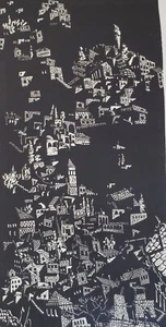 A Vintage Linocut block print Signed Arieh Kimhi, Jerusalem 1974,  124/135 - Picture 1 of 18