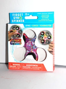 FIDGET GYRO SPINNER STRESS RELEASE THEREPY COLOR SPLASH - Picture 1 of 5