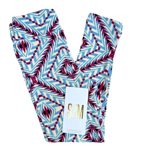 NEW Lularoe Leggings Girls S/M (sz 2-8) Colorful Geometric Buttery Soft Stretch - Picture 1 of 10