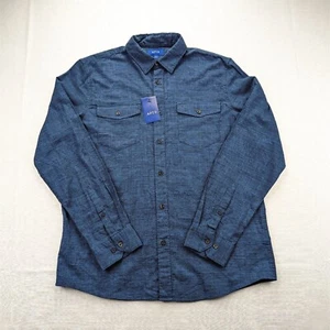 APT 9 Men's Shirt Size Large Blue Button Up Long Sleeve New - Picture 1 of 9