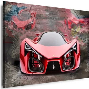 LEINWAND BILDER Ferrari Auto Sport Car XXL WANDBILDER KUNSTDRUCKE Art Top - Bild 1 von 9