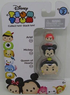 Disney Tsum Tsum серии 2 фигурки 3-Pack - королева сердец, Микки, Ариэль новый - Изображение 1 из 2