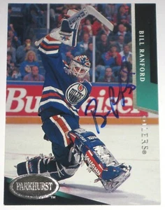 BILL RANFORD SIGNED PARKHURST EDMONTON OILERS CARD AUTOGRAPH AUTO! - Picture 1 of 1