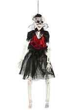 Hanging 16" Gothic Dress Skeleton Lady Decoration