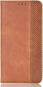 Samsung Galaxy Z Fold 4 5G Case Flip Cover Ultra Slim Brown Retro Magnetic Stick - Picture 1 of 4