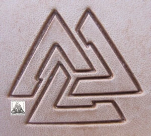 Wikinger Valknut 1" Leder Stempel Werkzeug Knoten der Erschlagenen - Bild 1 von 2