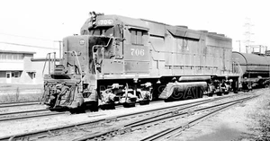 0BB994 NEGATIVE/RP 1975 WESTERN RAILWAY OF ALABAMA LOCOMOTIVE #706 - Picture 1 of 1