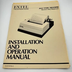 Vintage Extel Teledrucker AH-11R 30 CPS Installations- und Bedienungsanleitung - Bild 1 von 6