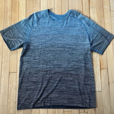Camiseta manga corta Lululemon Metal Vent Tech para hombre 2XL azul/negro jaspeado Foto 1 de 4
