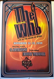 THE WHO Live at The House of Blues 1999 Benefit Promo Poster (30"x20") - Picture 1 of 5
