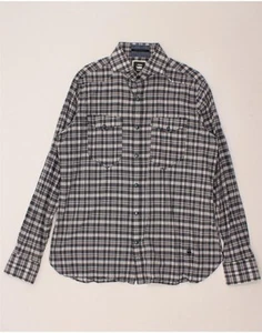 G-STAR Mens Shirt XL Navy Blue Check Cotton CL02 - Picture 1 of 3