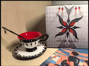 MIHOYO Genshin Impact Arlecchino Taza de Café Taza Cerámica Juego de Té En Stock Regalo - Imagen 1 de 15