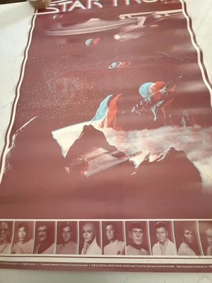 Póster 3D vintage raro 1979 Star Trek "THE MOTION PICTURE" doble cara Foto 1 de 4