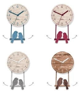 Orologio da Parete Grande Design Moderno Uccellini Orologi a Pendolo Soggiorno - Picture 1 of 10