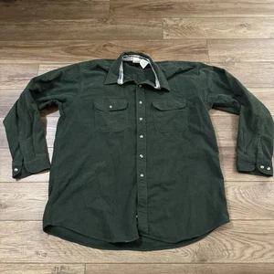 Vintage Field & Stream Forest Green Flannel Button Shirt Tall - Picture 1 of 6