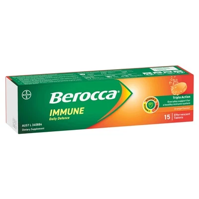 Berocca Immune Daily Defence Vitamin C, D and Zinc, Orange Flavoured Efferves... - image 1 of 4
