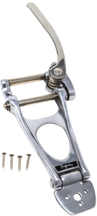 Genuine Bigsby B12 Vibrato Tailpiece with Tension Bar, Polished Aluminum Chrome - Image 1 of 1