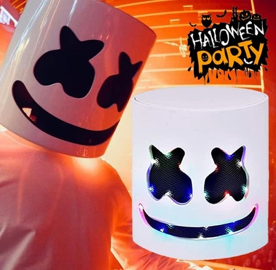LED Halloween Maske Leuchten Partymaske Musik Festival DJ-Maske mit 2 Blitzmodi - Bild 1 von 4