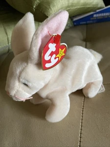 1998 TY "Nibbler" Bunny Rabbit Beanie Baby New - Picture 1 of 11