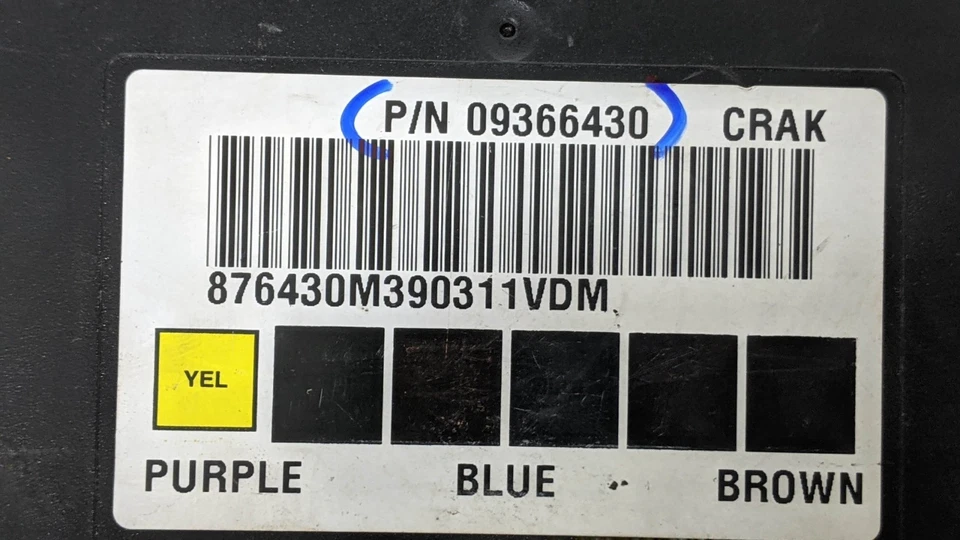 Control de carrocería BCM programado para VIN 09366430 CHEVROLET BLAZER S10/JIMMY S15 99-01 Foto 1 de 1