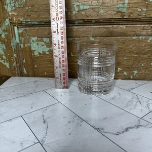 2 Ralph Lauren Crystal GLEN PLAID Old Fashioned Rocks Glasses Mint Condition - Picture 1 of 5