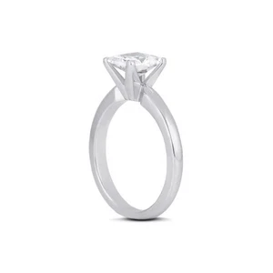 2.15ct E-VS1 Princess Natural Diamond 950 Plat. Solitaire Engagement Ring - Picture 1 of 3