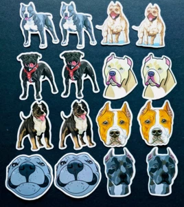 Adesivi Pit Bull, adesivi Pitty Dog, laptop, bottiglia d'acqua, confezione da 16 - Foto 1 di 1