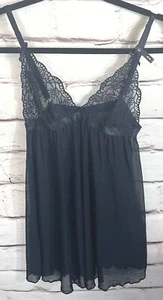 Neu! Babydoll Tanktop Damen Größe M blau Spitze - Bild 1 von 7