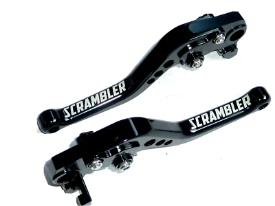DUCATI SCRAMBLER 800 ICON 2019-2022 SHORT BLACK BRAKE CLUTCH LEVER RACE ROAD — 第 1/4 张图片