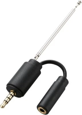 ELECOM smartphone rod antenna adapter type Black MPA-35ATRBK - Image 1 of 4