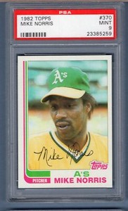 1982 Topps #370 Mike Norris PSA 9