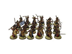 GALADHRIM LORIEN ELVEN WARRIOR ARMY! 24 lord of the rings warhammer 28mm Painted - Picture 1 of 7