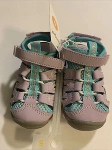 Kleinkind Mädchen Afton Wandersandalen - Katze & Jack lila Größe 5 einfach an- und ausziehen neu mit Etikett - Bild 1 von 7