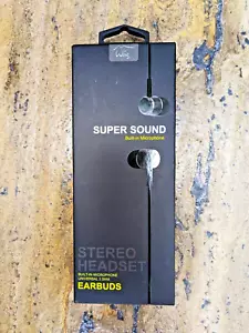 SUPER SOUND TANGLE FREE 3.5 mm EAR BUDS w/BUILT-IN MICROPHONE $14.99 #METRO33027 - Picture 1 of 5