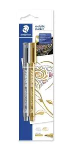 STAEDTLER  METALLICS MARKER  GOLD & SILBER - 2er Blisterkarte -  1-2 mm - Bild 1 von 10