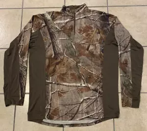 Men's XL Realtree Camouflage Long Sleeve 1/4 Zip Hunting Shirt - Picture 1 of 5