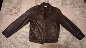 Joseph and Feiss Leather Bomber Jacket size medium. - Picture 1 of 6
