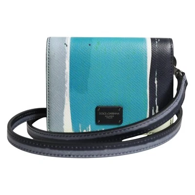 DOLCE & GABBANA Wallet Multicolor Leather DG Logo Bifold Card Holder Men 770usd - Image 1 of 4