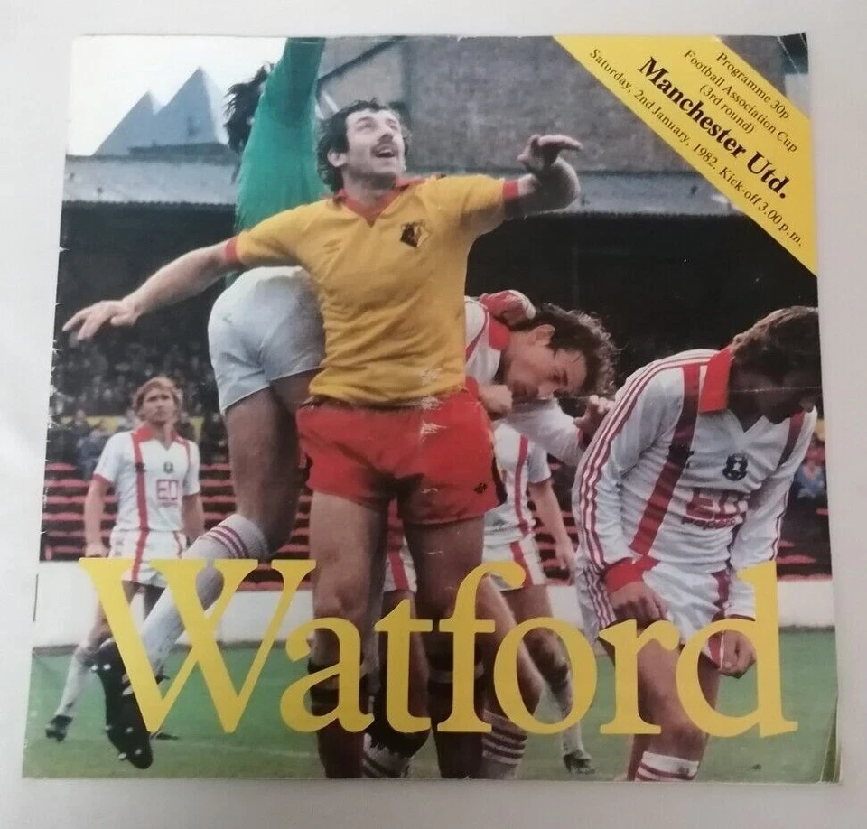 PROGRAMME - F.C. Programme Watford V Manchester United Sat 2nd Jan 1982 - Image 1 of 1
