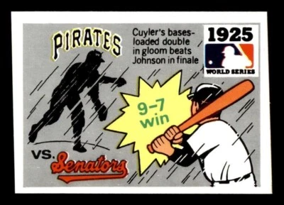 1971 Fleer World Series Baseball #23 1925 Pirates vs. Senators NM/MT - Image 1 of 2