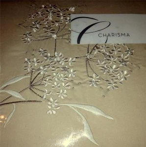 Charisma FLORENE Cobblestone Embroidered Flowers 1 STANDARD pillow SHAM $90 NEW - Picture 1 of 1