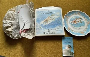 1980's 'The Snowman' Royal Doulton 'Walking in the Air' Plate, Still in Box, New - Picture 1 of 11