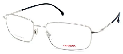 Marco óptico de metal fino plateado y negro CARRERA 146/V 010 53-18-140 Foto 1 de 2